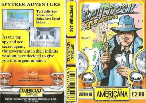 Spy-Trek Adventure box art for ZX Spectrum
